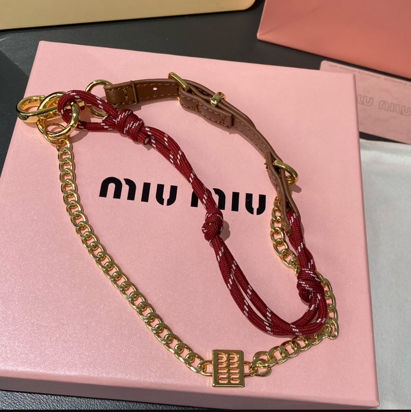 Miu Rope and Chain Bag Charm