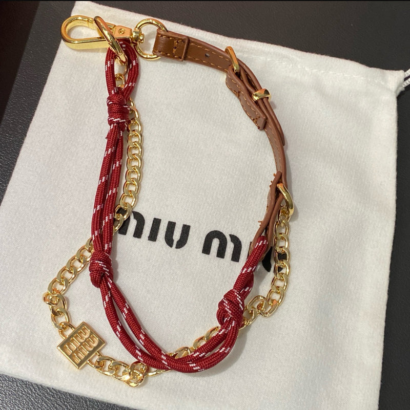 Miu Rope and Chain Bag Charm